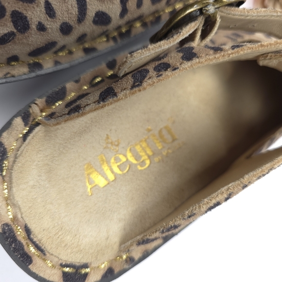 Alegria Leopard Print Women Clog Mule Nursing Shoes Sz 36 - Picture 8 of 10